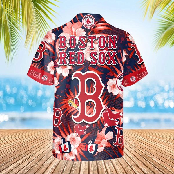 Boston Red Sox Hawaiian Shirt, MLB Hawaiian Shirt Gift For Fans, MLB Hawaiian Shirt