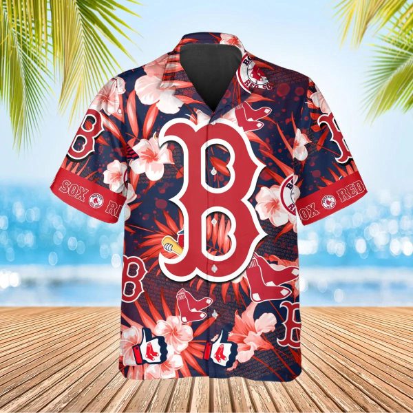 Boston Red Sox Hawaiian Shirt, MLB Hawaiian Shirt Gift For Fans, MLB Hawaiian Shirt