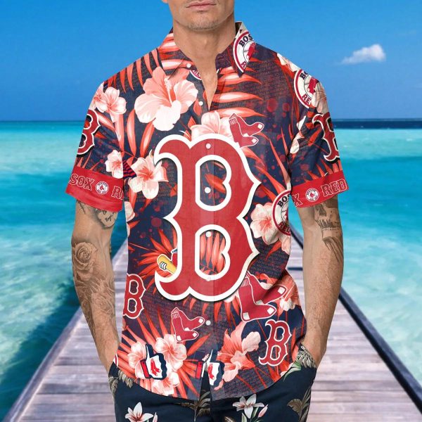 Boston Red Sox Hawaiian Shirt, MLB Hawaiian Shirt Gift For Fans, MLB Hawaiian Shirt