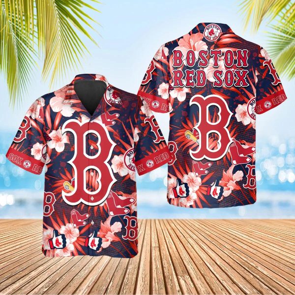 Boston Red Sox Hawaiian Shirt, MLB Hawaiian Shirt Gift For Fans, MLB Hawaiian Shirt