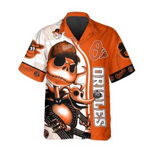 Jack Skeleton Baltimore Orioles Hawaiian Shirt Baltimore Orioles Aloha Shirt MLB Hawaiian Shirt 1