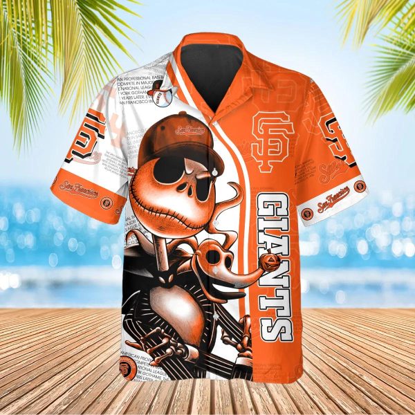 Jack Skeleton San Francisco Giants Hawaiian Shirt, SF Giants Aloha Shirt, MLB Hawaiian Shirt