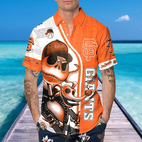 Jack Skeleton San Francisco Giants Hawaiian Shirt, SF Giants Aloha Shirt, MLB Hawaiian Shirt