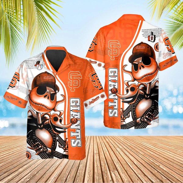 Jack Skeleton San Francisco Giants Hawaiian Shirt, SF Giants Aloha Shirt, MLB Hawaiian Shirt