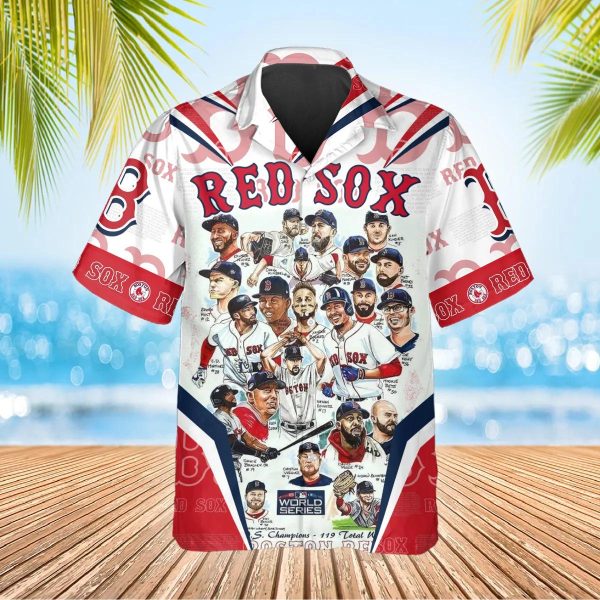 Legends Boston Red Sox Hawaiian Shirt Hawaiian Shirt, Red Sox Aloha Shirt, MLB Hawaiian Shirt