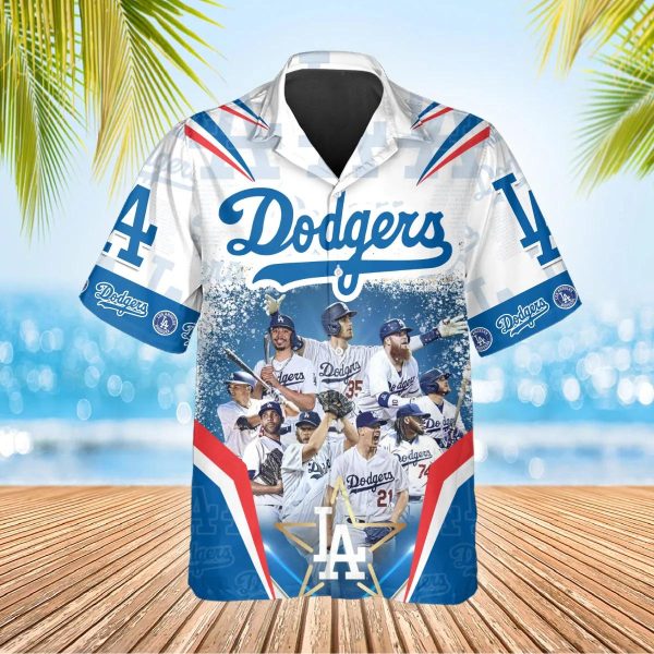 Legends Los Angeles Dodgers Hawaiian Shirt, Dodgers Aloha Shirt, MLB Hawaiian Shirt