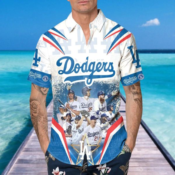 Legends Los Angeles Dodgers Hawaiian Shirt, Dodgers Aloha Shirt, MLB Hawaiian Shirt