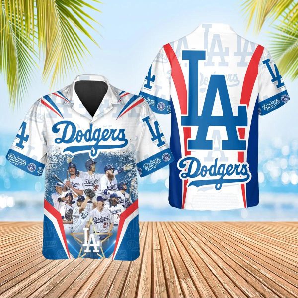 Legends Los Angeles Dodgers Hawaiian Shirt, Dodgers Aloha Shirt, MLB Hawaiian Shirt