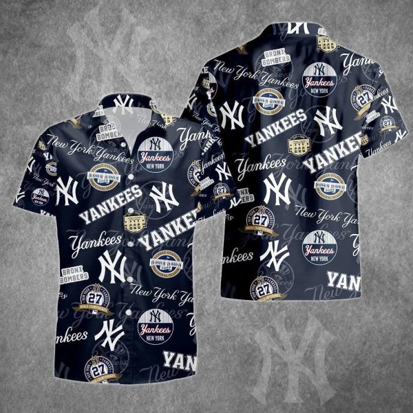 MLB New York Yankees Baseball Floral Aloha Hawaiian Shirt Summer Vacation, Hawaiian Shirts For Men, MLB Hawaiian Shirt