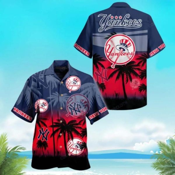 MLB New York Yankees Hawaiian Shirt, Yawaiian Hankees Shirt For Men, MLB Hawaiian Shirt