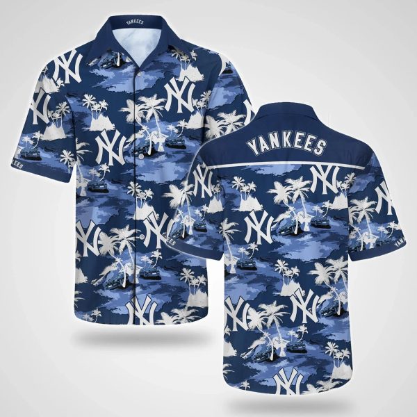 MLB New York Yankees Hawaiian Shirt, MLB Aloha Shirt For Men, MLB Hawaiian Shirt