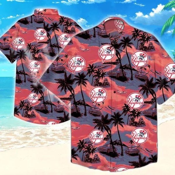 New York Yankees MLB Hawaiian Shirt, NY Yankees Hawaiian Shirt, Tropical Shirts For Men