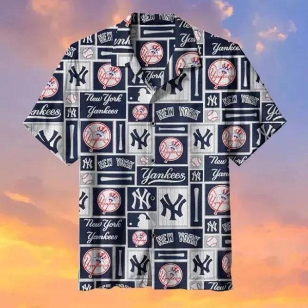 New York Yankees Premium Hawaiian Shirt Gift For Sports Lovers, Hawaiian Yankees Shirt For Men, MLB Hawaiian Shirt