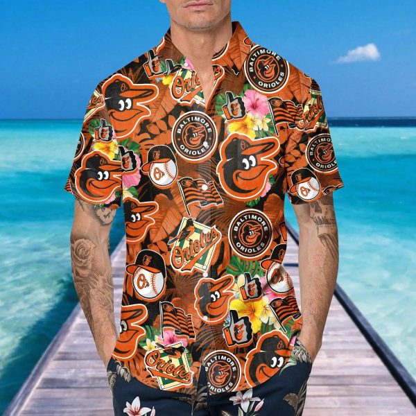 Pattern Baltimore Orioles Hawaiian Shirt, Baltimore Orioles Aloha Shirt