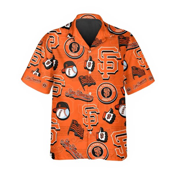 Pattern Logo San Francisco Giants Hawaiian Shirt, MLB Hawaiian Shirt