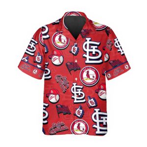 Pattern Logo St Louis Cardinals Hawaiian Shirt MLB Hawaiian Shirt 1