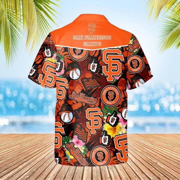 Pattern San Francisco Giants Hawaiian Shirt, SF Giants Aloha Shirt, MLB Hawaiian Shirt