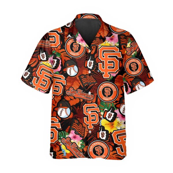 Pattern San Francisco Giants Hawaiian Shirt, SF Giants Aloha Shirt, MLB Hawaiian Shirt