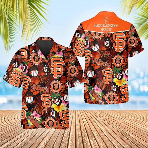 Pattern San Francisco Giants Hawaiian Shirt, SF Giants Aloha Shirt, MLB Hawaiian Shirt