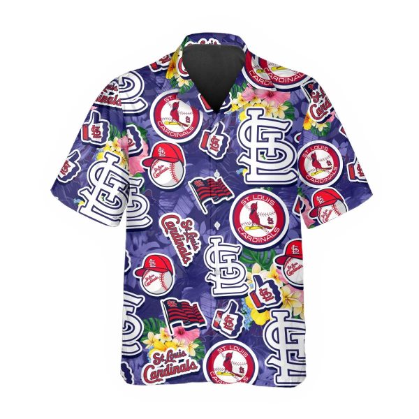 Pattern St. Louis Cardinals Hawaiian Shirt, St. Louis Cardinals Aloha Shirt, MLB Hawaiian Shirt