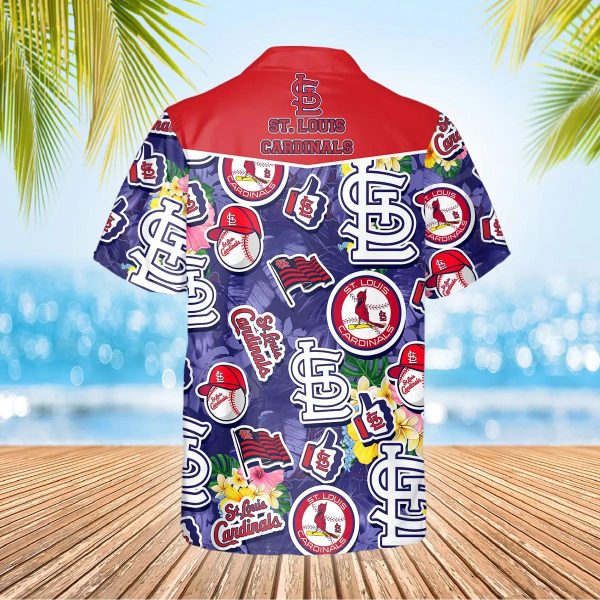 Pattern St. Louis Cardinals Hawaiian Shirt, St. Louis Cardinals Aloha Shirt, MLB Hawaiian Shirt