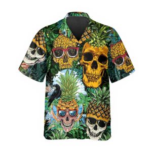 Pineapple Funny Skull Hawaiian Shirt 1