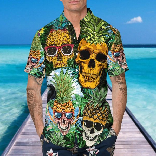 Pineapple Skull Hawaiian Shirt