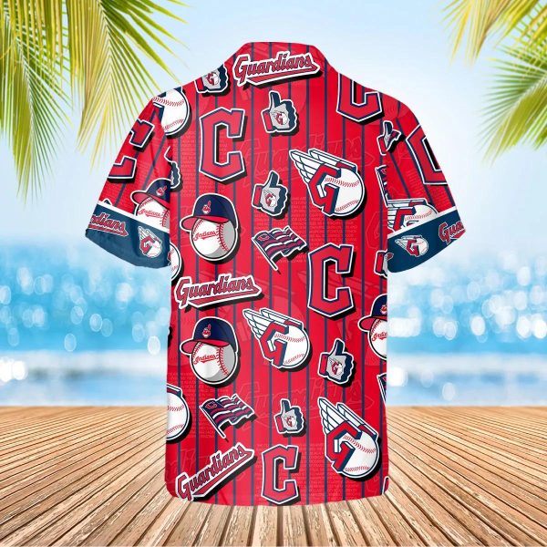 Cleveland Guardians Hawaiian Shirt, MLB Hawaiian Shirt Gift For Fans, MLB Hawaiian Shirt