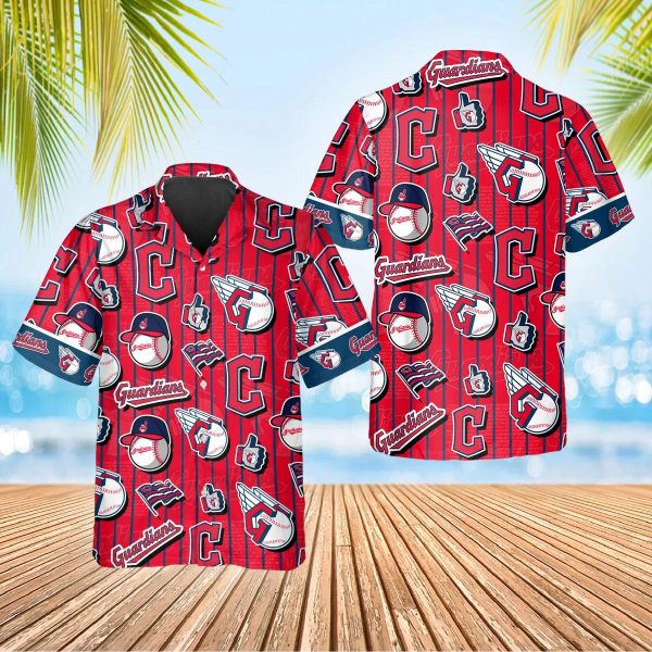 Cleveland Guardians Hawaiian Shirt, MLB Hawaiian Shirt Gift For Fans, MLB Hawaiian Shirt