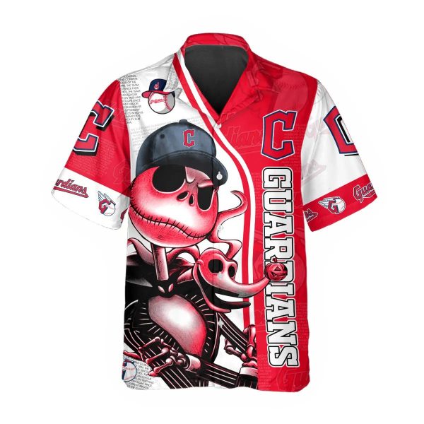 Jack Skeleton Cleveland Guardians Hawaiian Shirt, Cleveland Guardians Aloha Shirt, MLB Hawaiian Shirt