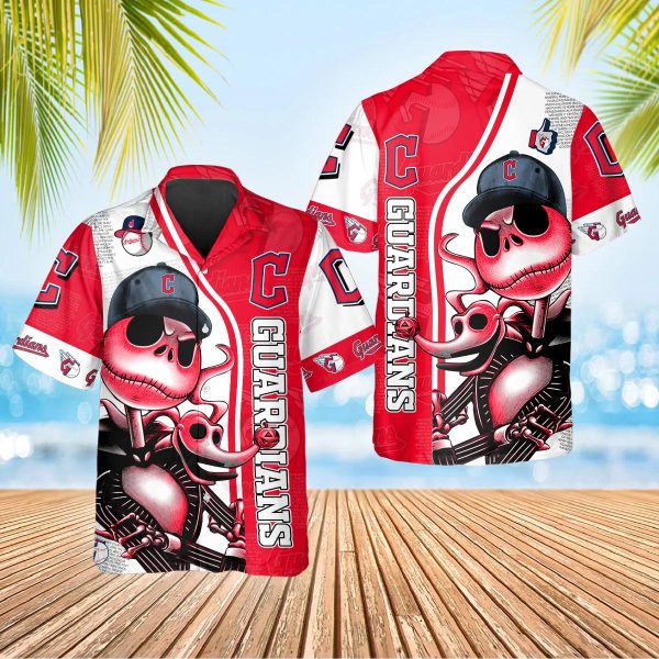 Jack Skeleton Cleveland Guardians Hawaiian Shirt, Cleveland Guardians Aloha Shirt, MLB Hawaiian Shirt