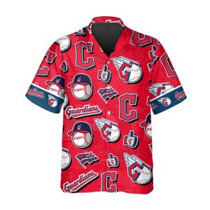 Pattern Cleveland Guardians Hawaiian Shirt Cleveland Guardians Aloha Shirt 1