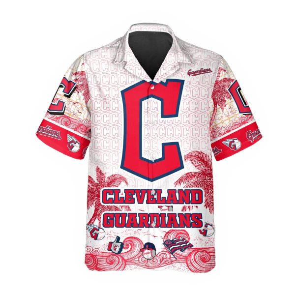 Custom Cleveland Guardians Hawaiian Shirt, Cleveland Guardians Aloha Shirt, MLB Hawaiian Shirt