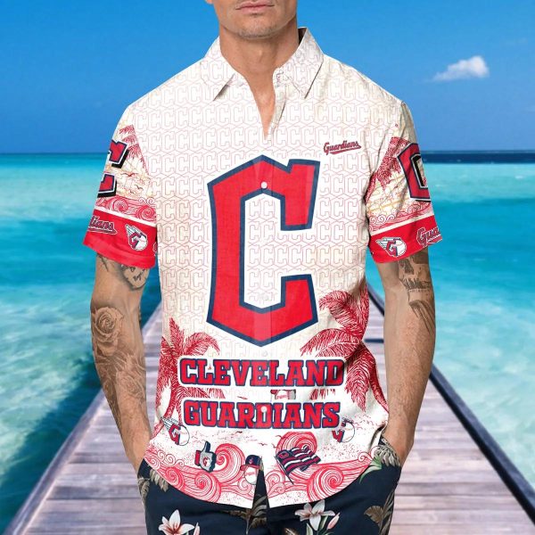 Custom Cleveland Guardians Hawaiian Shirt, Cleveland Guardians Aloha Shirt, MLB Hawaiian Shirt