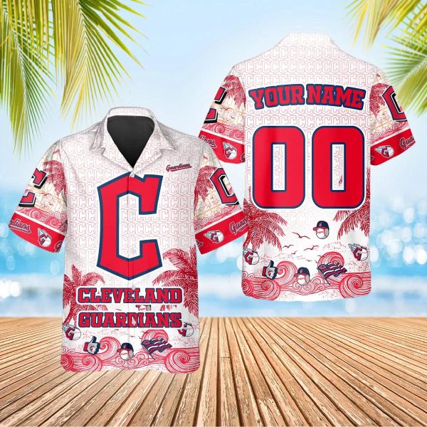 Custom Cleveland Guardians Hawaiian Shirt, Cleveland Guardians Aloha Shirt, MLB Hawaiian Shirt