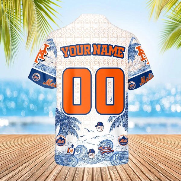 Custom New York Mets Hawaiian Shirt, New York Mets Aloha Shirt, MLB Hawaiian Shirt