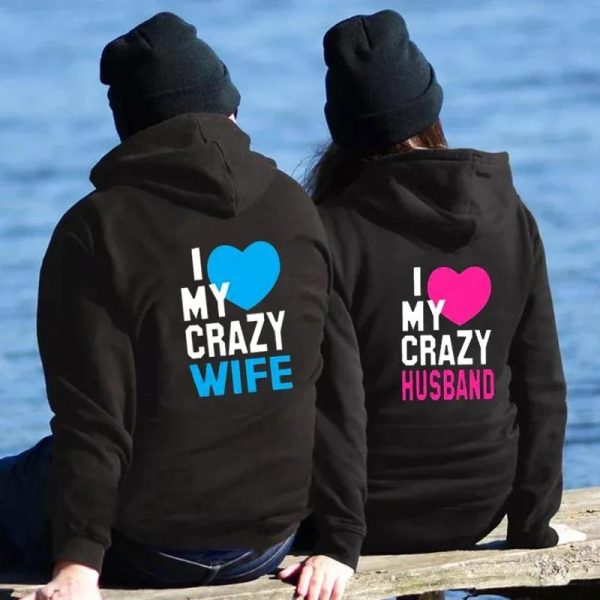 I Love My Crazy Wife Matching Hoodies For Couple