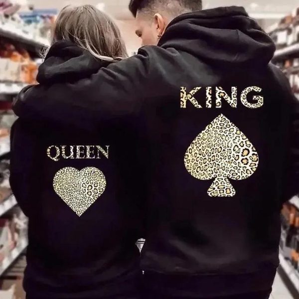 King And Queen Lion Matching Hoodies For Couple