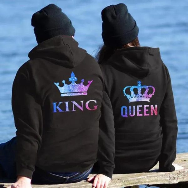 King And Queen Matching Hoodies For Couple