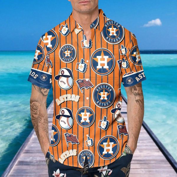 Pattern Houston Astros Hawaiian Shirt, Houston Astros Aloha Shirt