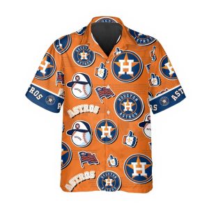 Pattern Logo Houston Astros Hawaiian Shirt MLB Hawaiian Shirt 1