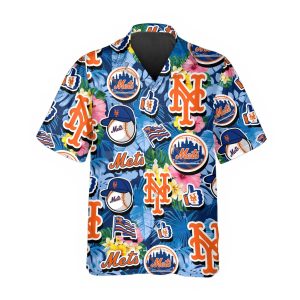 Pattern New York Mets Hawaiian Shirt New York Mets Aloha Shirt 1