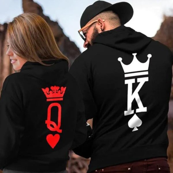 Queen And King Matching Hoodies For Couple