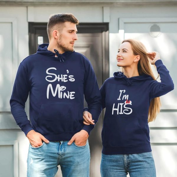 She Is Mine I Am His Matching Hoodies For Couple