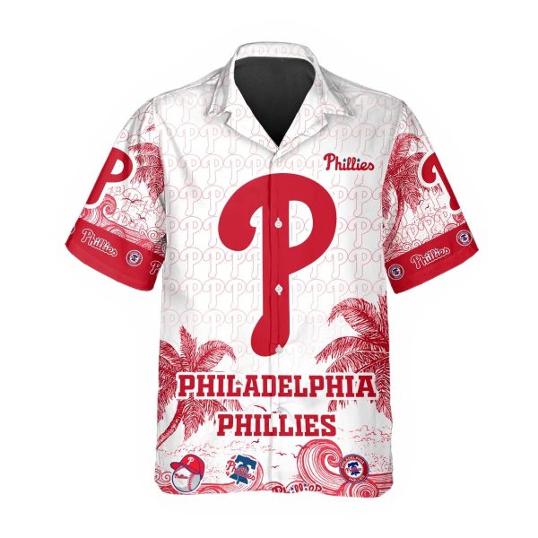 Custom Philadelphia Phillies Hawaiian Shirt, Phillies Hawaiian Shirt, MLB Hawaiian Shirt