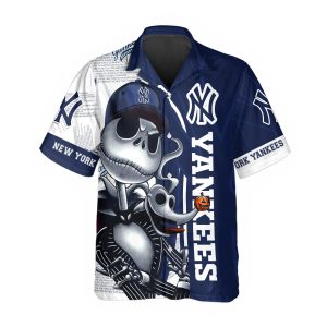 Jack Skeleton New York Yankees Hawaiian Shirt Hawaiian Yankees Shirt MLB Hawaiian Shirt 1