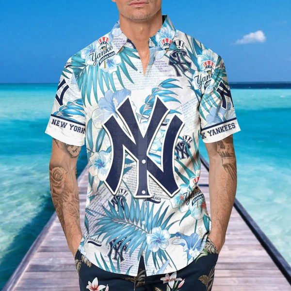 New York Yankees Hawaiian Shirt, MLB Hawaiian Shirt Gift For Fans