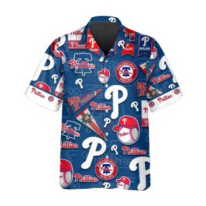 Pattern Logo New Philadelphia Phillies Hawaiian Shirt MLB Hawaiian Shirt 1