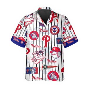 Pattern Logo Phillies Hawaiian Shirt Philadelphia Phillies Hawaiian Shirt MLB Hawaiian Shirt 1