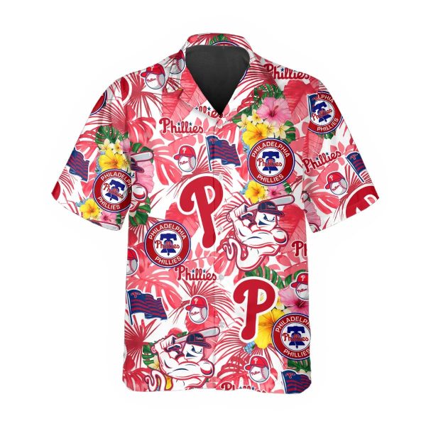 Pattern Phillies Hawaiian Shirt, Philadelphia Phillies Hawaiian Shirt, MLB Hawaiian Shirt